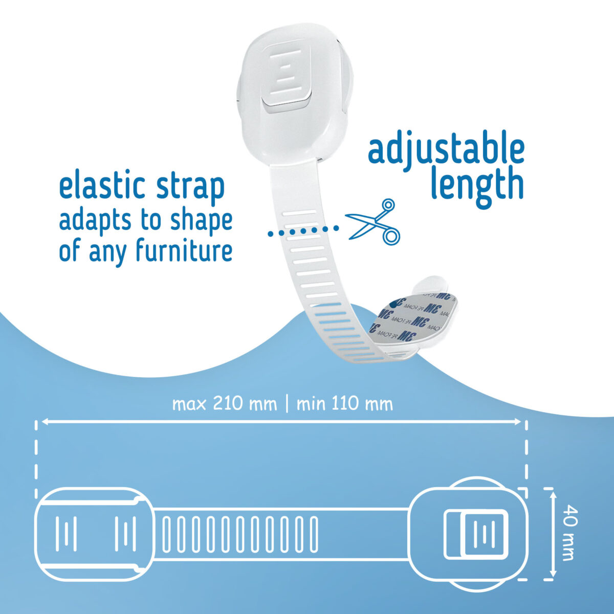 SIPO Cabinet and Drawer Locks with Double Button - Set of 6