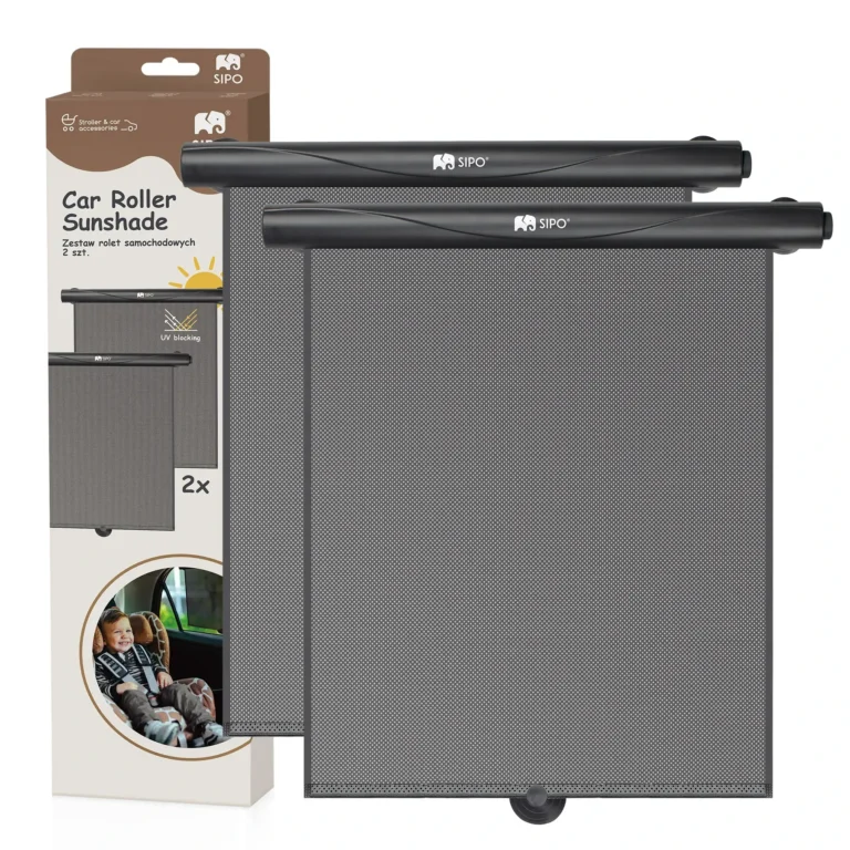 SIPO Car Roller Sunshade with retail packaging