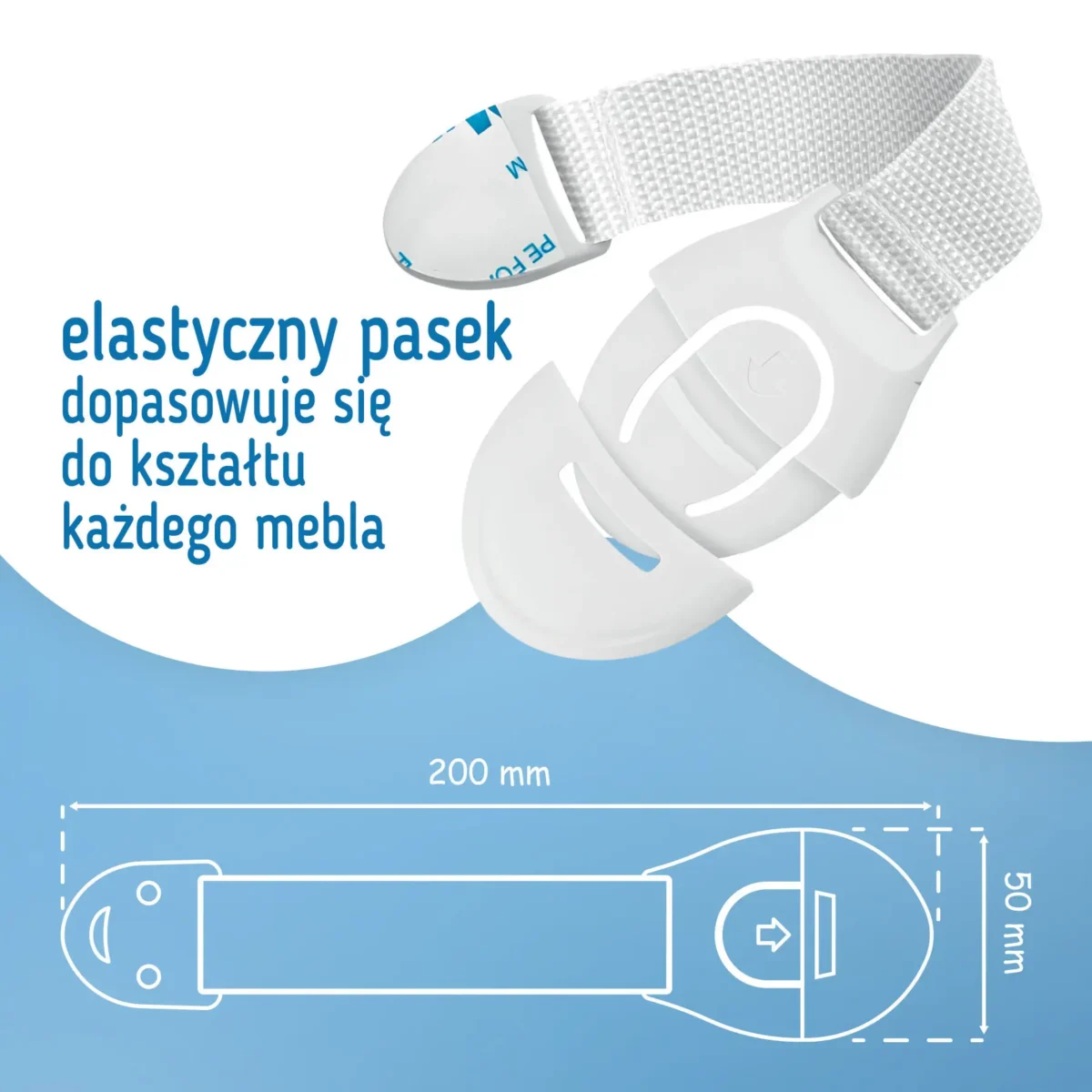 SIPO Blokada na szuflady i szafy na zatrzask