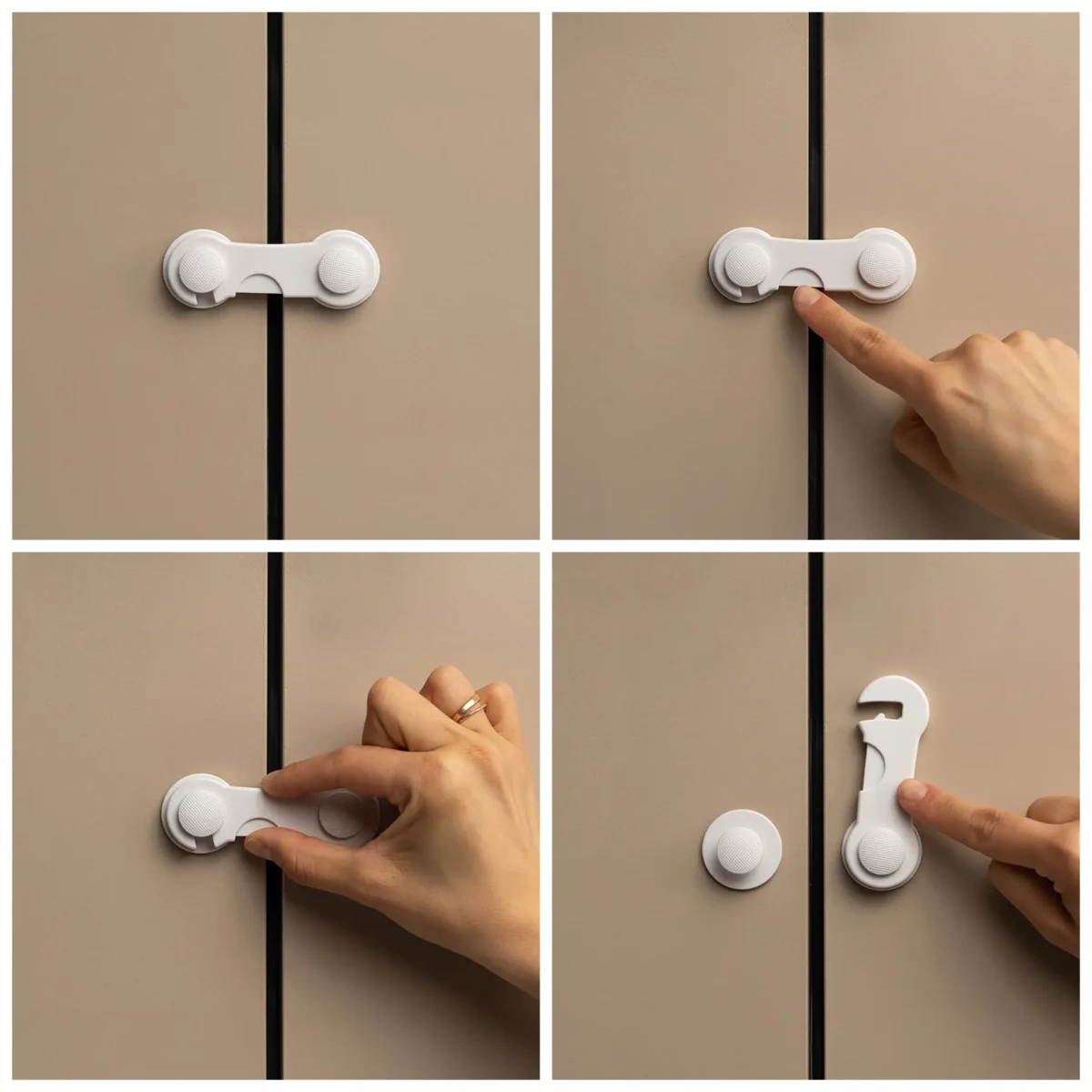 SIPO Snap-Lock Cabinet and Drawer Locks - Set of 10