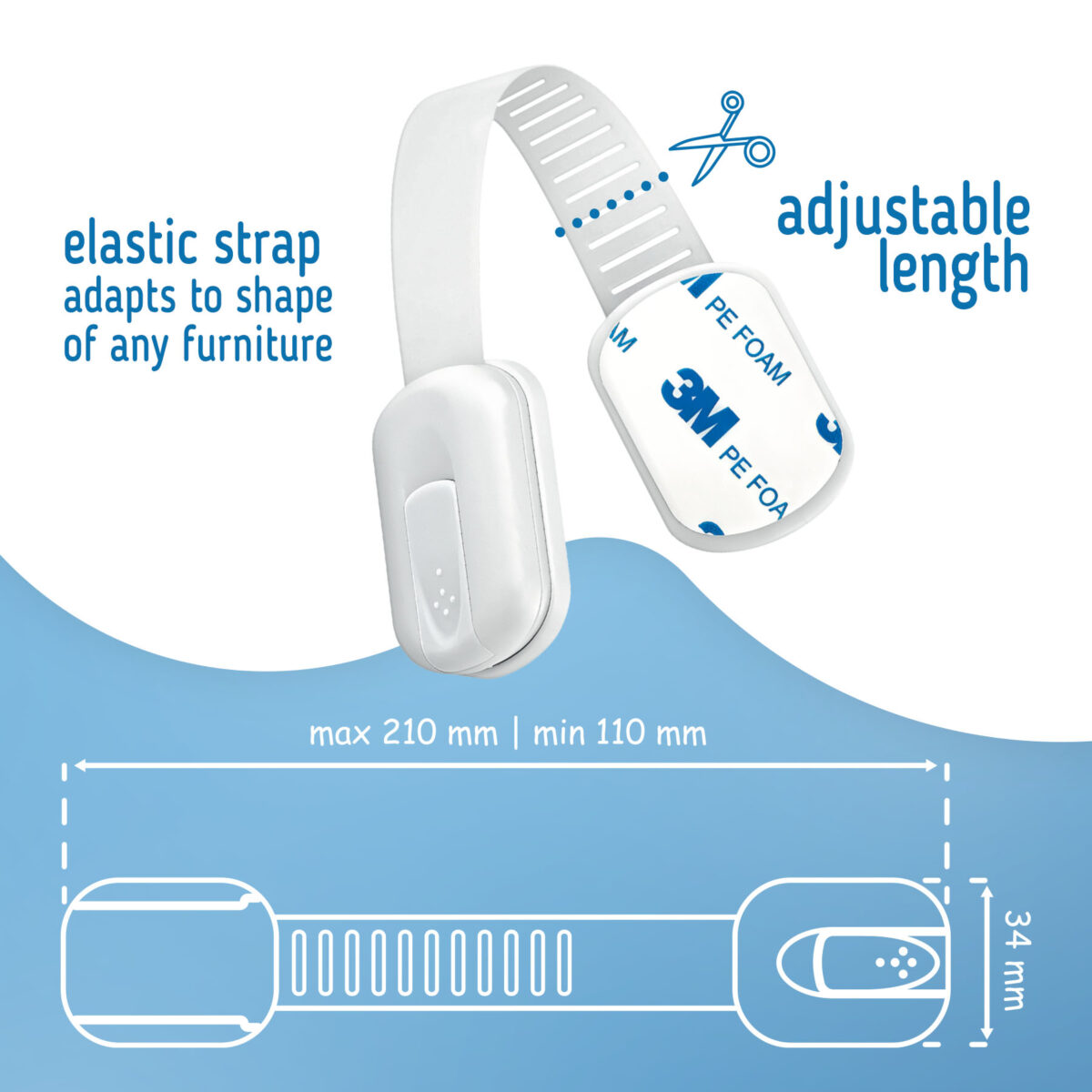 SIPO Adjustable Cabinet and Drawer Locks - 6 pieces