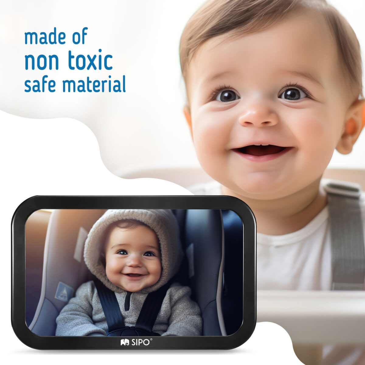 SIPO Baby Car Mirror for Rear Seat View