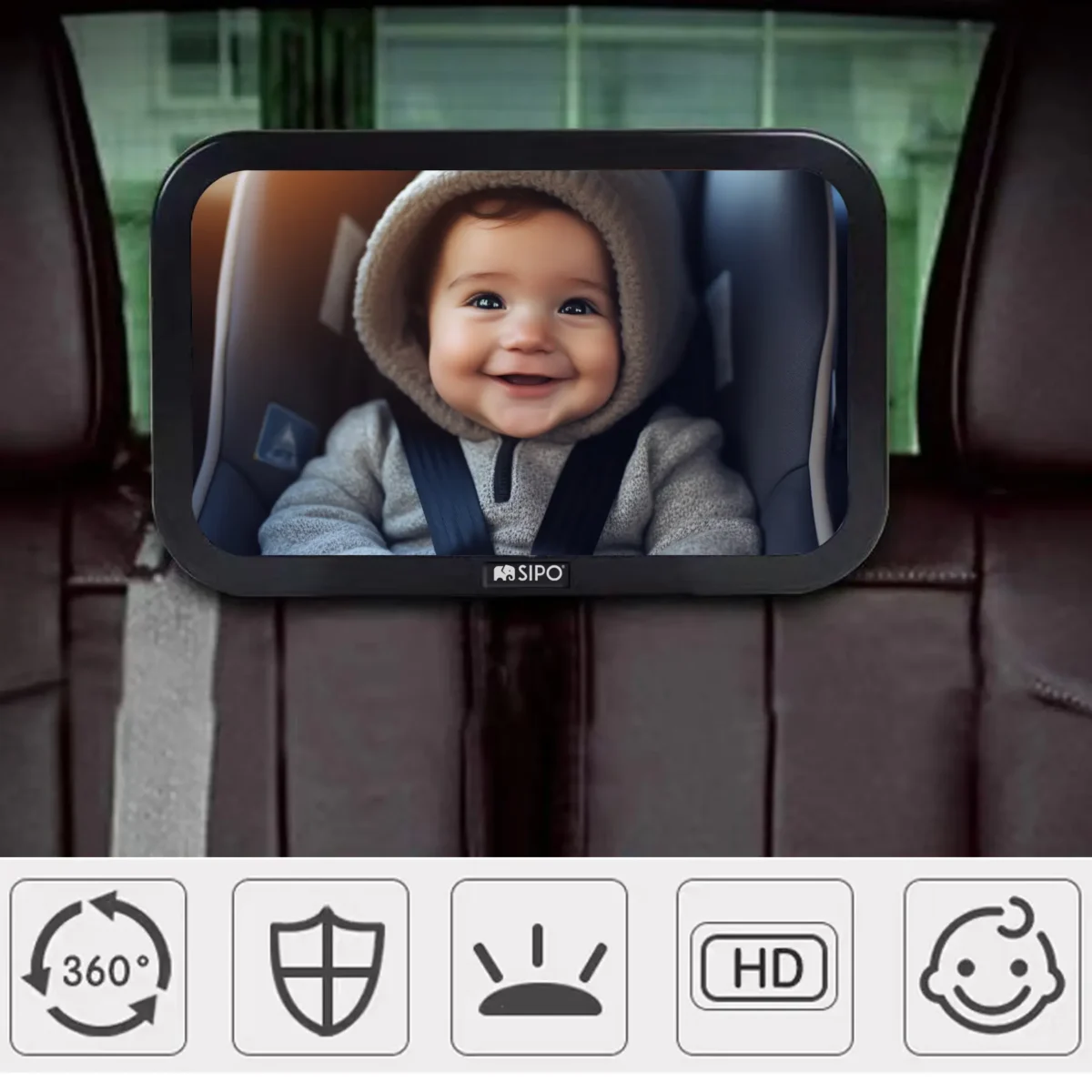 SIPO Car Seat Mirror for Baby
