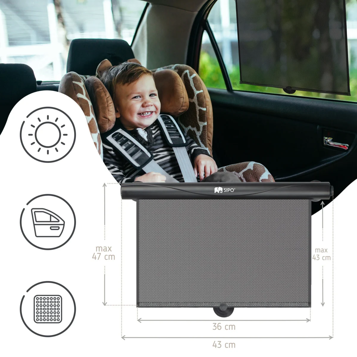 Retractable Car Roller Sun Shades – 2-Pack - Image 4