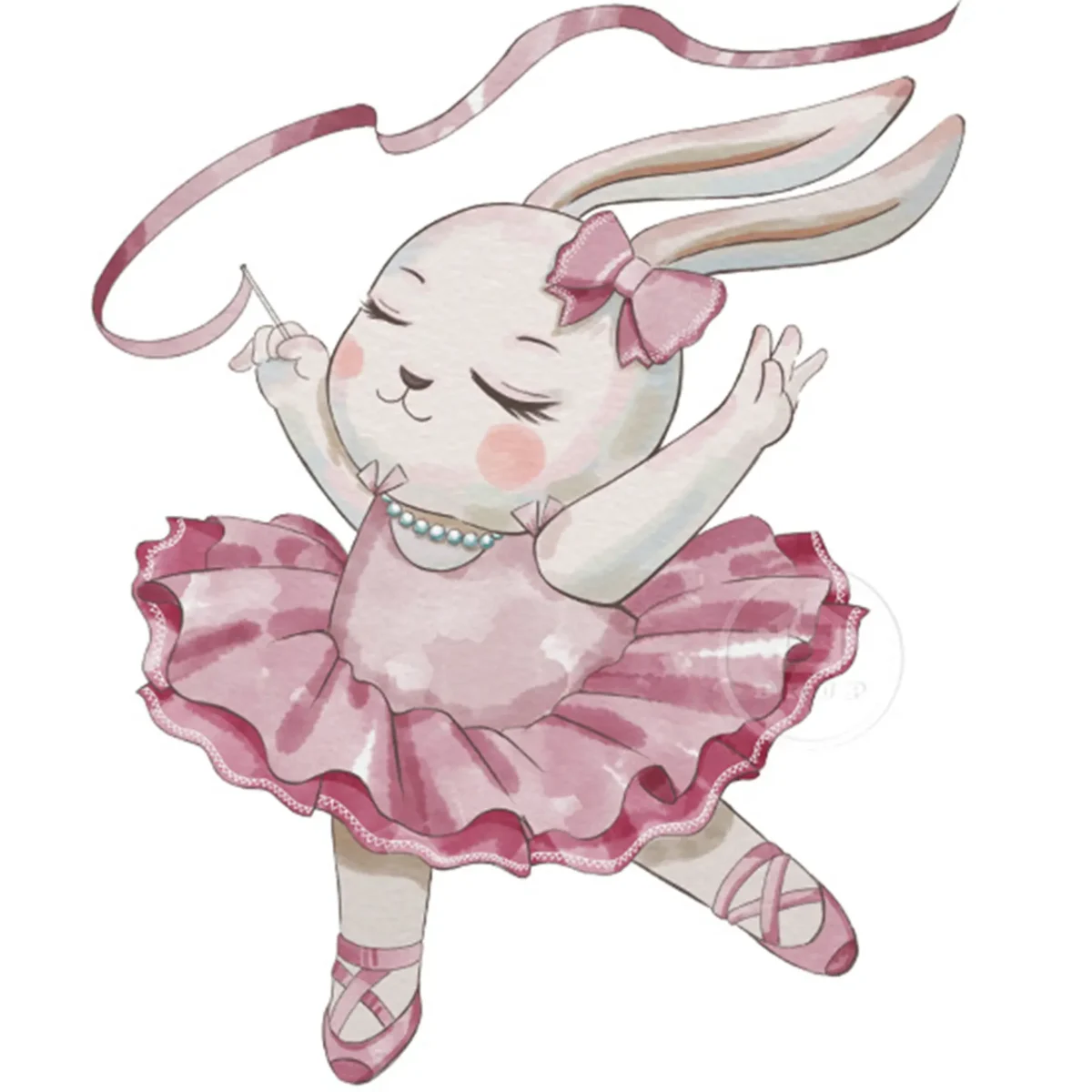 SIPO Wall Stickers for Girls Room - Ballerina Bunny