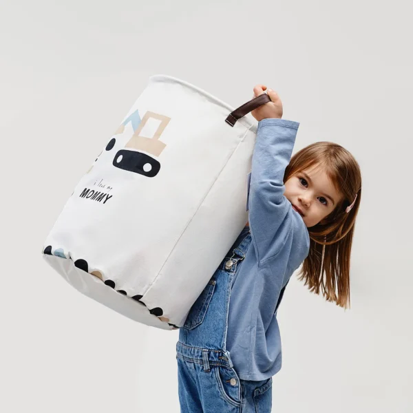 SIPO Cotton storage basket for toys - excavators