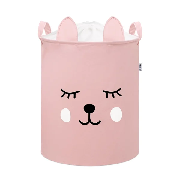 SIPO Large toy basket for children - pink bear