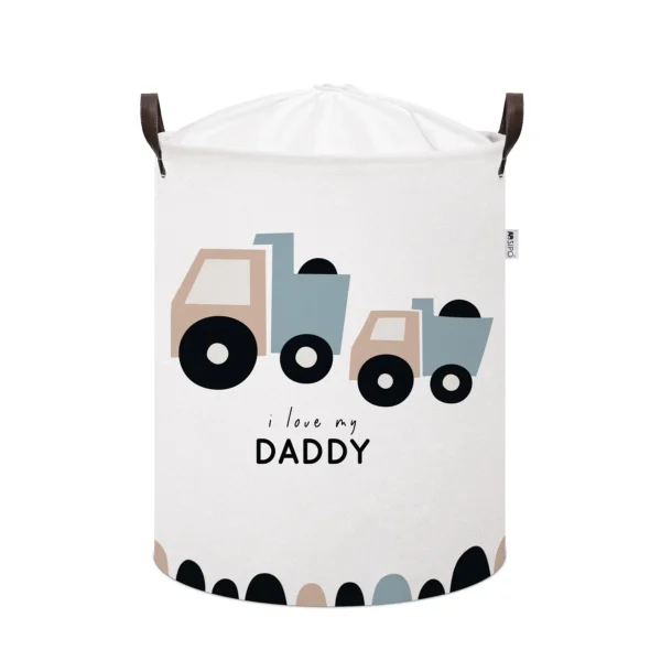 SIPO Large cotton toy basket for children - trucks