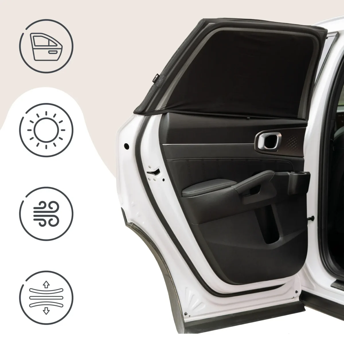 SIPO Osłony przeciwsłoneczne na tylne szyby samochodu dla dziecka