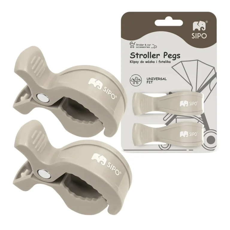 Sipo klipsy do wózka – opakowanie produktu z 2 klipsami.