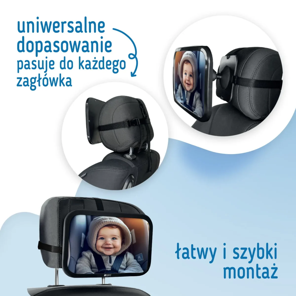 SIPO Lusterko do obserwacji dziecka w podróży