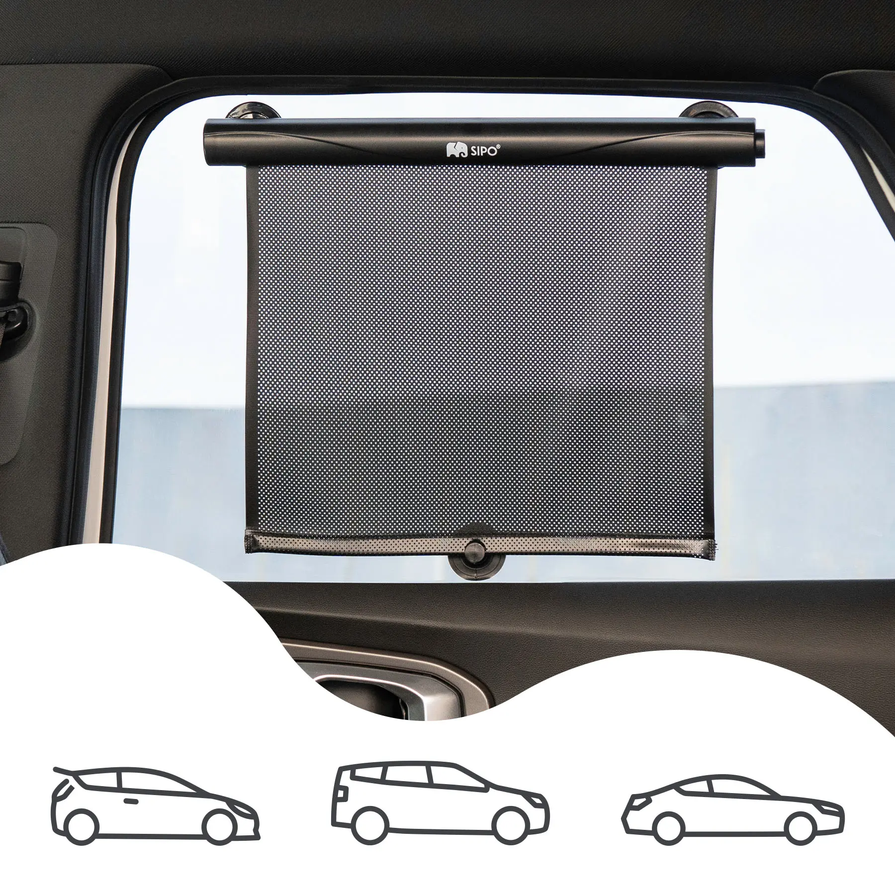SIPO Car Roller Sunshades – Set of 2