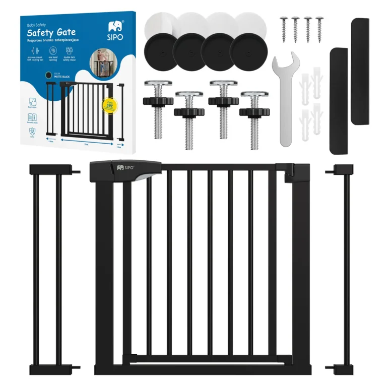 SIPO Safety gates for kids and pets - metal - black