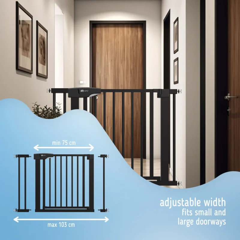 SIPO Safety gate for stairs - black