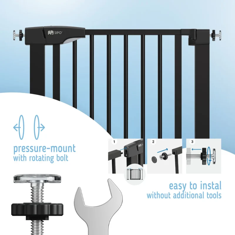 SIPO Baby safety - gate for stairs - black