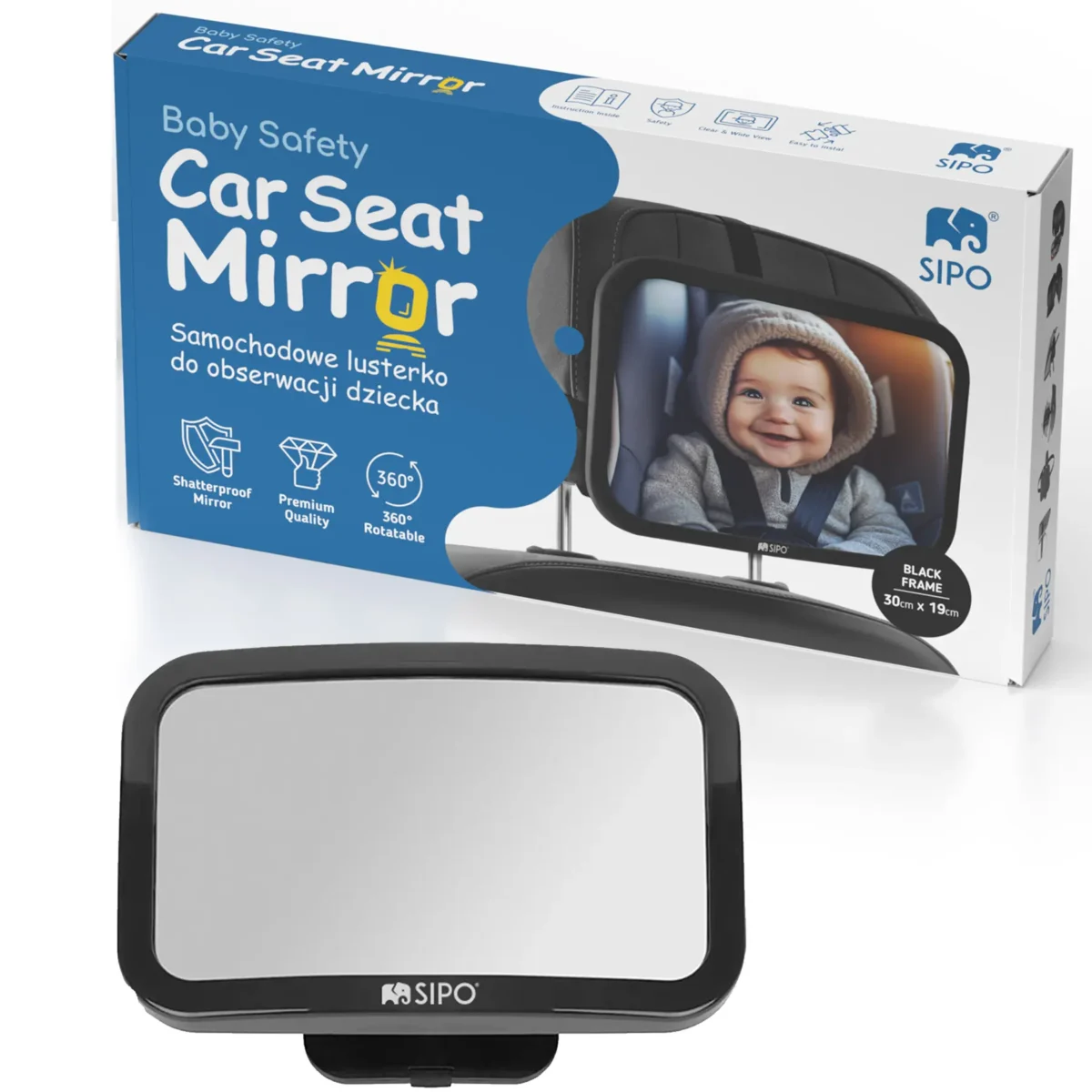 SIPO Baby Car Mirror for Observing a Child