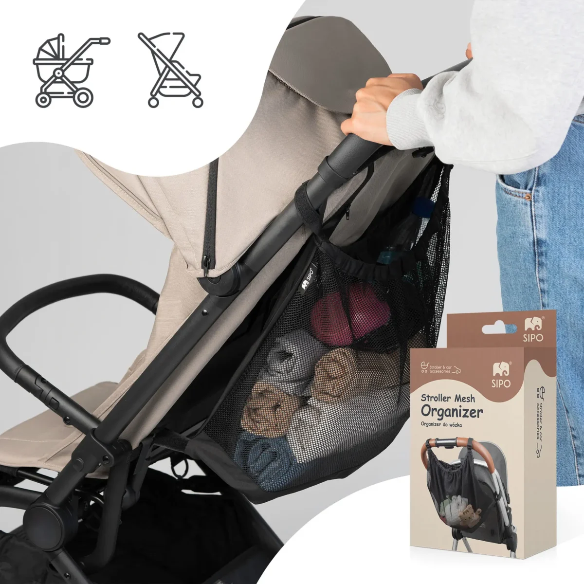 SIPO Organizer - siatka do wózka XL