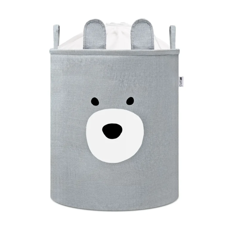 SIPO Premium toys storage basket with drawstring - bear
