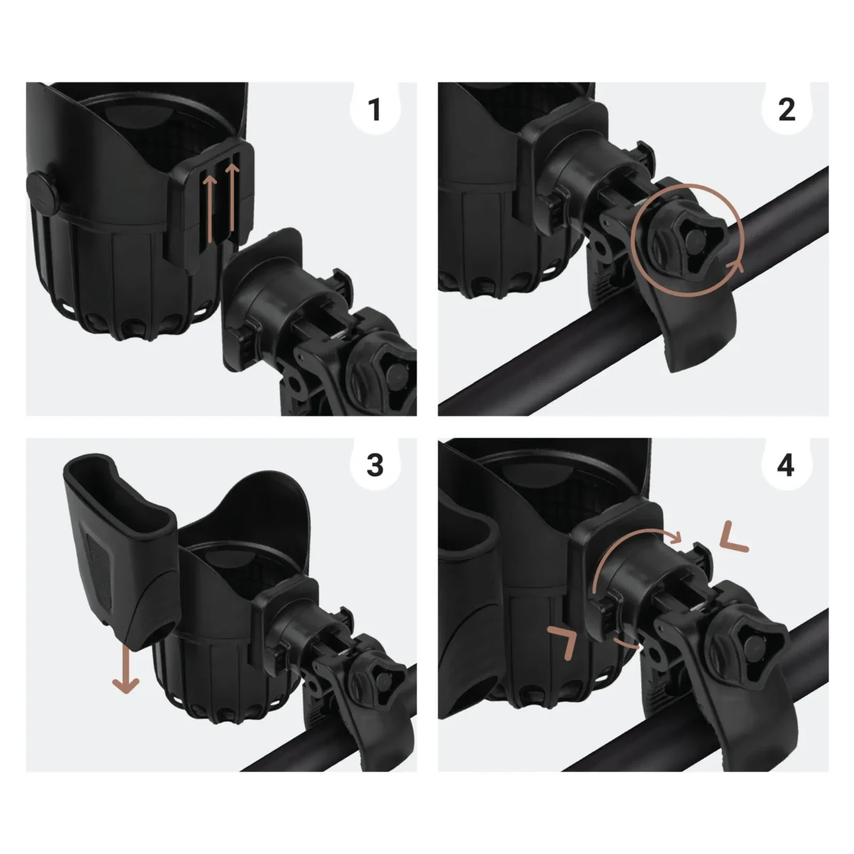 SIPO How to Install the Stroller Cup and Phone Holder