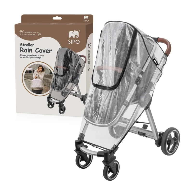 Sipo stroller rain cover – transparent cover fitted on a stroller