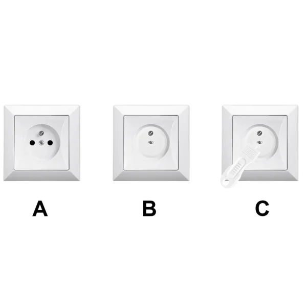 SIPO Zabezpieczenia do kontaktów elektrycznych przed dzieckiem - białe