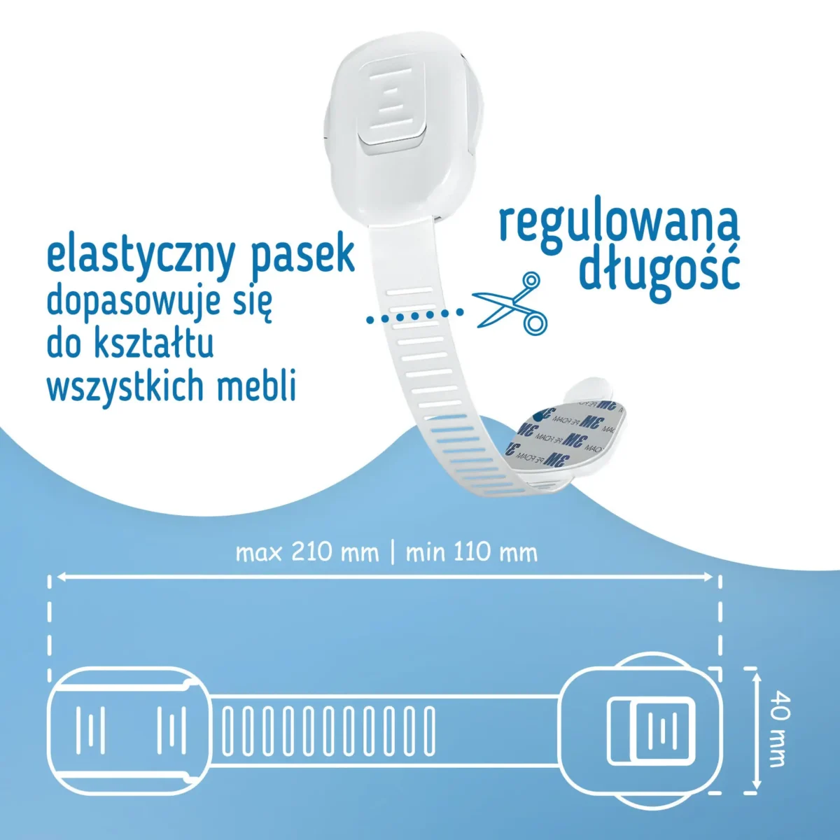 SIPO Zabezpieczenia szaf i szuflad przed otwarciem z regulacją