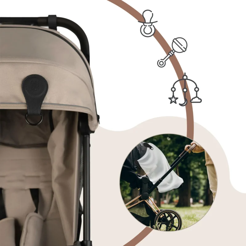 SIPO Klipsy magnetyczne do wózka - czarne