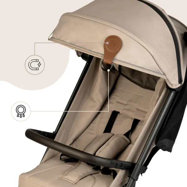 SIPO klipsy na magnes do wózka i fotelika - zestaw 2 sztuk - brązowe