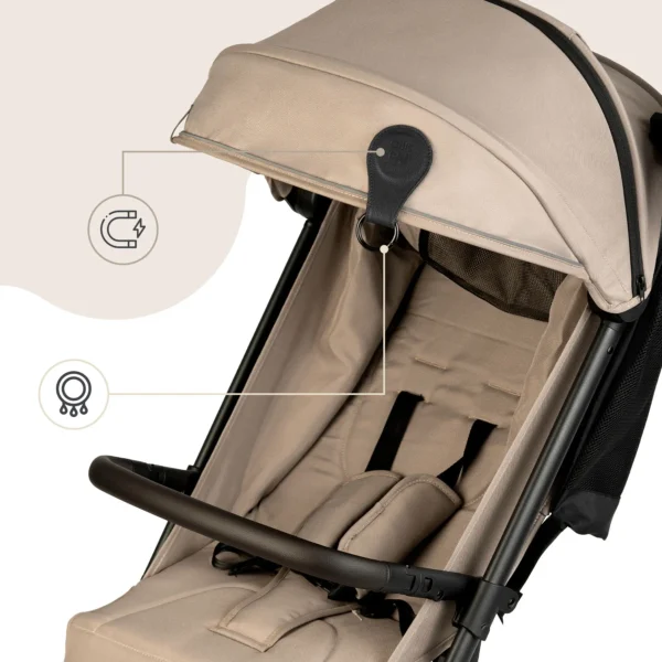 SIPO Magnetic Stroller Clips with Metal Ring – 2 pcs - Black