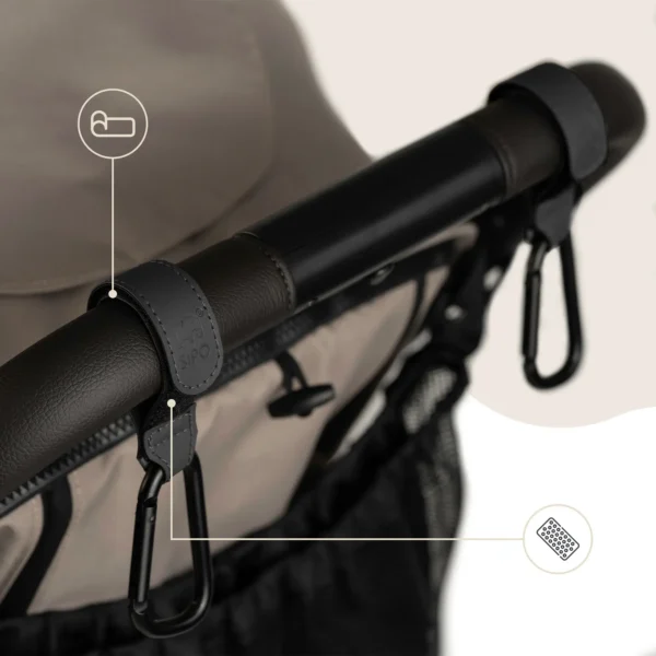 SIPO Stroller Hooks - Set of 2 - Black