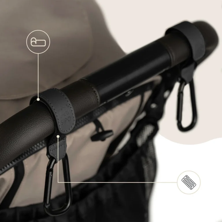 SIPO Zawieszki do wózka - zestaw 2 sztuk - czarne