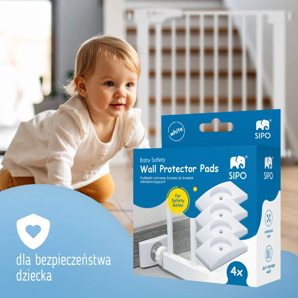 Podkładki ochronne ścienne do bramek zabezpieczających - zestaw 4 sztuk - obrazek 2