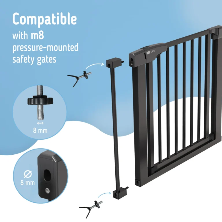 SIPO adapters compatible with M8 pressure-mounted safety gates