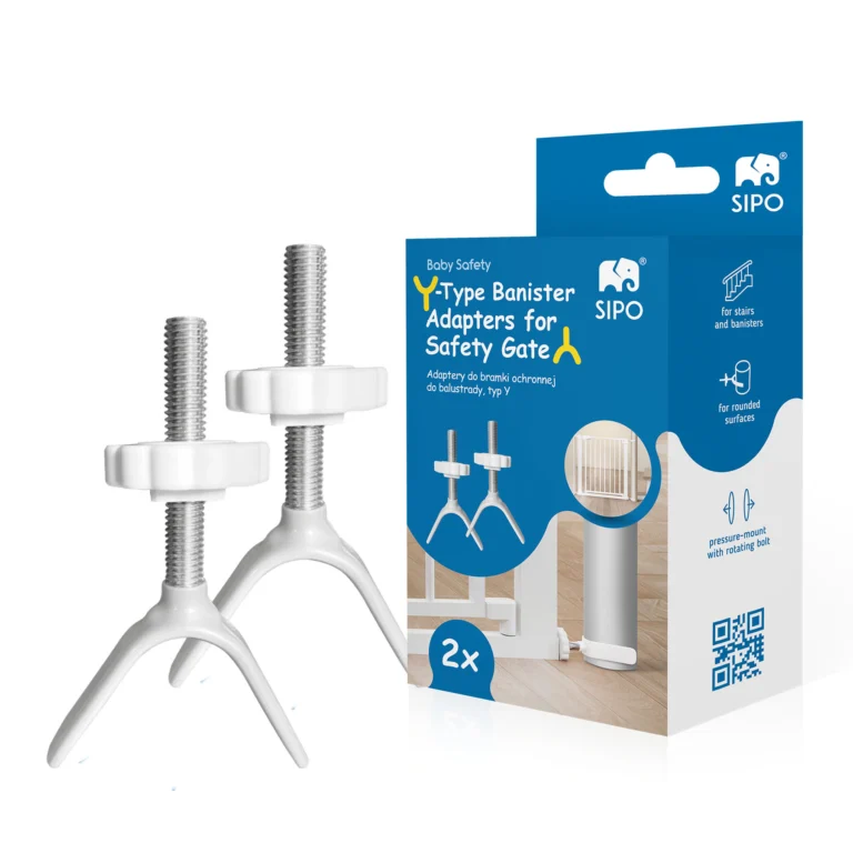 SIPO white Y-type safety gate adapters with packaging